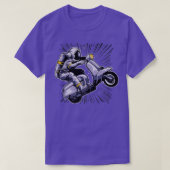 Astronaut On Moped Driving Driver Space Universe  T-shirt (Design voorkant)