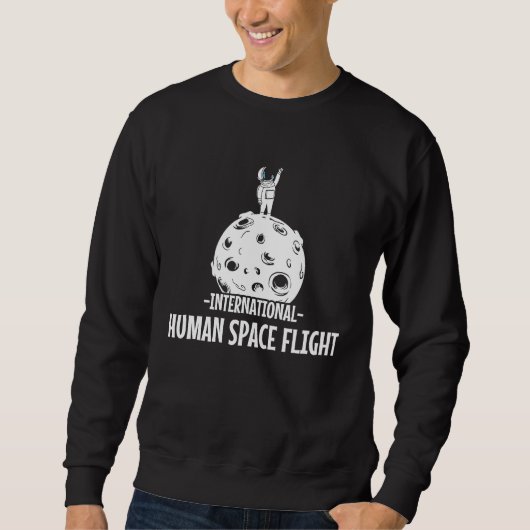 Astronaut on the moon and Mars for space friends Trui (Voorkant)