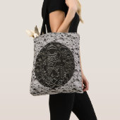 Astronaut on the Moon Space Black & Grey Tote Bag (Dichtbij)