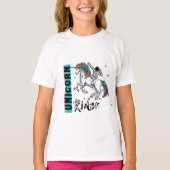 Astronaut on unicorn in this tshirt design  (Voorkant)