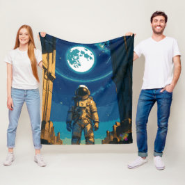 Astronaut onder de Hemelse Poort Fleece Deken