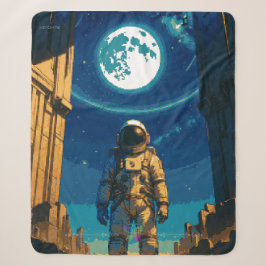 Astronaut onder de Hemelse Poort Premium Sherpa Deken