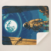 Astronaut onder de Hemelse Poort Premium Sherpa Deken (Voorkant (horizontaal))