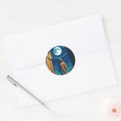 Astronaut onder de Hemelse Poort Ronde Sticker (Envelop)