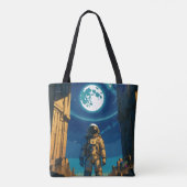 Astronaut onder de Hemelse Poort Tote Bag (Achterkant)