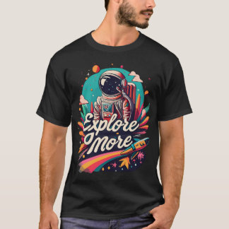 Astronaut onderzoekt meer t-shirt
