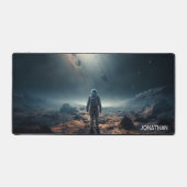 Astronaut Ontdek Planeten Ruimtereizen Galaxy Bureaumat (Voorkant)