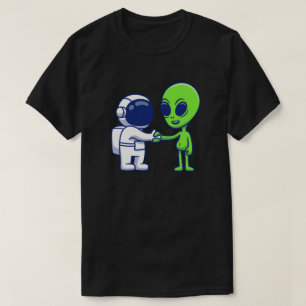 Astronaut ontmoet Alien T-Shirt