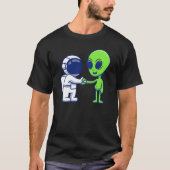 Astronaut ontmoet Alien T-Shirt (Voorkant)
