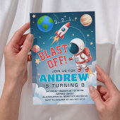 Astronaut ontploft van verjaardagsfeest in de ruim kaart