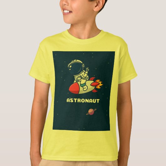 Astronaut ontwerp T-shirt voor jongens (Voorkant)