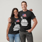 Astronaut op Burger T-shirt (Unisex)