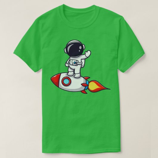 Astronaut op Cartoon T-shirt (Design voorkant)