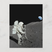 Astronaut op de maan briefkaart (Voorkant)