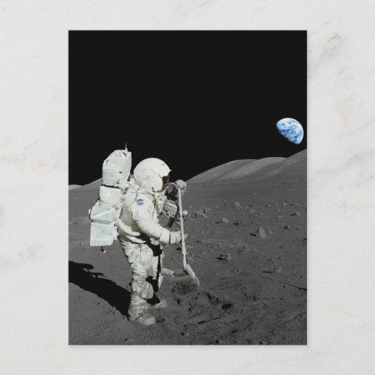 Astronaut op de maan briefkaart (Voorkant)
