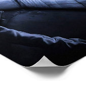 Astronaut op de maan met bier - poster (Hoek)