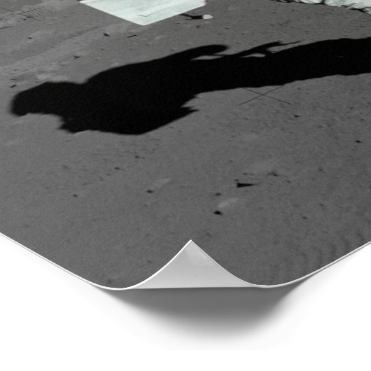 Astronaut op de maan poster (Hoek)