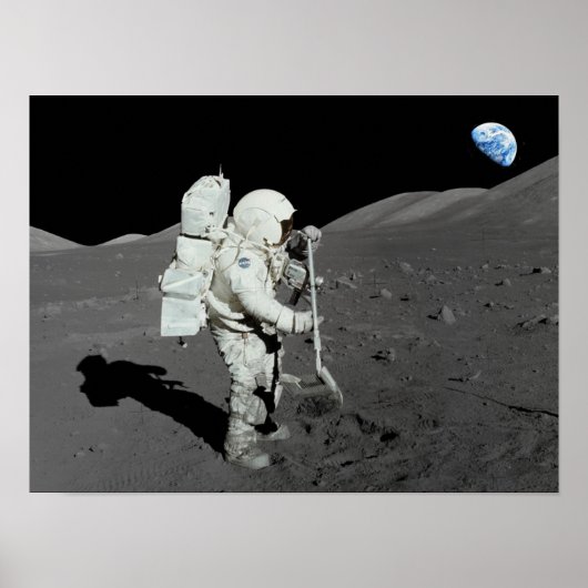 Astronaut op de maan poster (Voorkant)