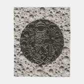 Astronaut op de maan ruimte zwart en grijs fleece deken (Voorkant)