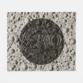 Astronaut op de maan ruimte zwart en grijs fleece deken (Voorkant (Horizontaal))