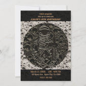 Astronaut op de maan ruimte zwart en grijs kaart (Voorkant)