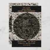 Astronaut op de maan ruimte zwart en grijs kaart (Voorkant / Achterkant)