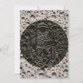 Astronaut op de Maan Ruimte Zwart & Grijs Kaart (Achterkant)