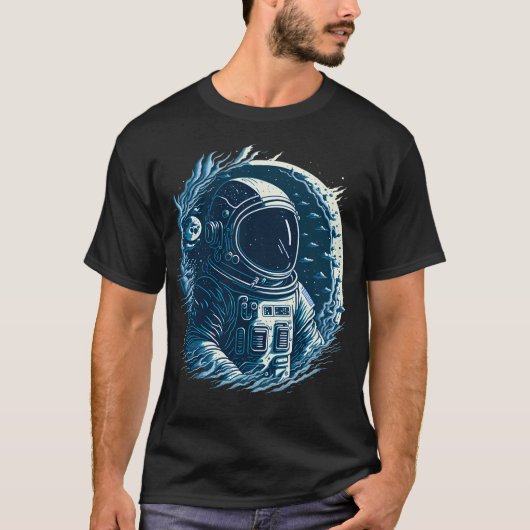 Astronaut op de maan t-shirt (Voorkant)