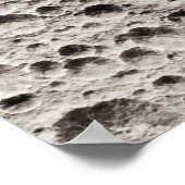 Astronaut op de Maan Zwart & Grijs Poster (Hoek)