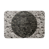 Astronaut op de Moon Space Black & Grey Badmat (Voorkant)