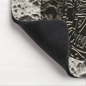 Astronaut op de Moon Space Black & Grey Muismat (Hoek)