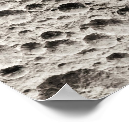 Astronaut op de Moon Space Black & Grey Poster (Hoek)