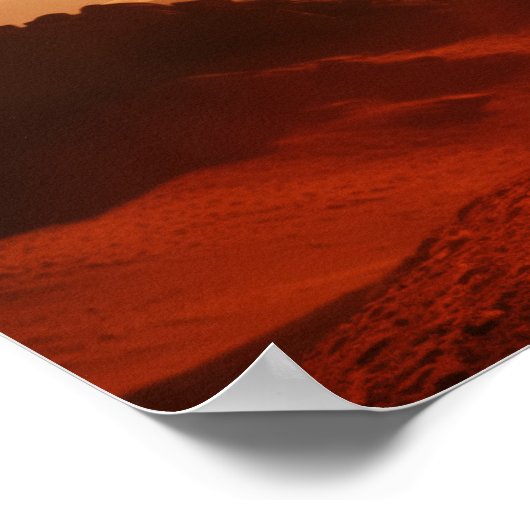 Astronaut op de oppervlakte van MARS. De eerste Ma Poster (Hoek)