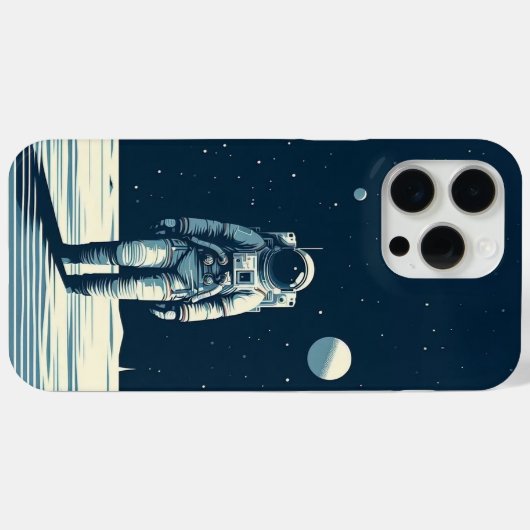 Astronaut op de planeet Case-Mate iPhone case (Achterkant (horizontaal))