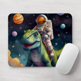 Astronaut op Dino in de ruimte Muismat
