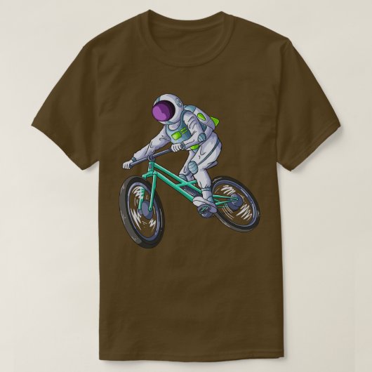 Astronaut op een fiets naar de maan t-shirt (Design voorkant)