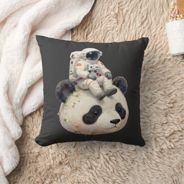 Astronaut op een ruimtepanda surreëel, vreemd en l kussen (Deken)