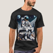 Astronaut op het Moon Funny Gezegde T-shirt (Voorkant)
