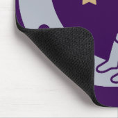 Astronaut op het ontwerp van de halve maan muismat (Hoek)