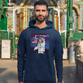 astronaut op maan buitenruimte jongen verjaardag hoodie
