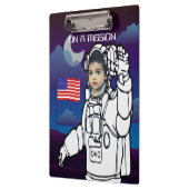 astronaut op maan buitenruimte jongen verjaardag klembord (Links)