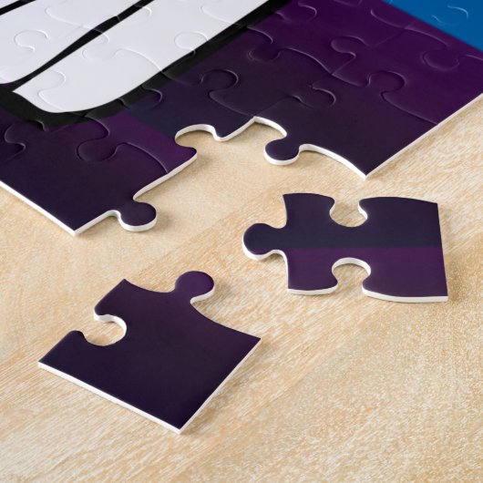 astronaut op maan buitenruimte jongen verjaardag legpuzzel (Zijkant)