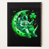 Astronaut op Maan Ruimte St. Patrick's Dag Planner (Achterkant)