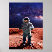 Astronaut op Mars - Poster (Voorkant)