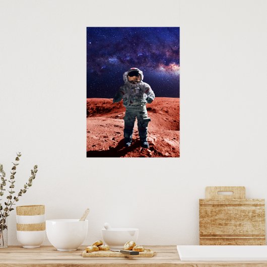 Astronaut op Mars - Poster (Keuken)