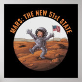 Astronaut op Mars Poster (Voorkant)