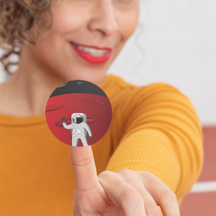 Astronaut op Mars Ronde Sticker