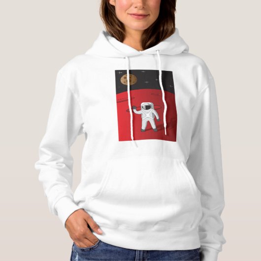 Astronaut op Mars Space Explorer Red Planet Hoodie (Voorkant)