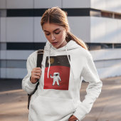 Astronaut op Mars Space Explorer Red Planet Hoodie
