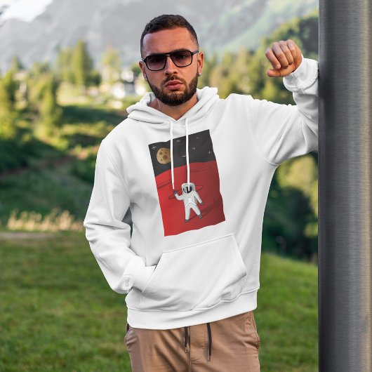 Astronaut op Mars Space Explorer Red Planet Hoodie